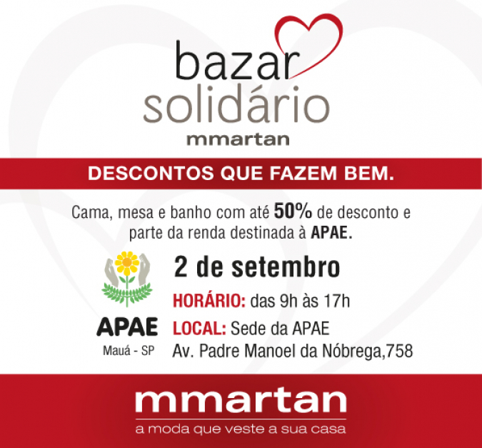 Bazar Solidário em prol da Apae de Mauá
