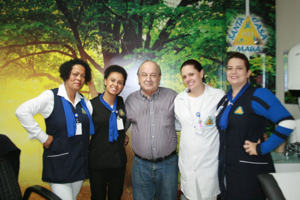 Equipe Centro Oncológico:  Enf. Maria Madalena Miranda de Oliveira, Milena Viana, Dr Fernando Justo, Taisa Baroni, Enf Nathalia Zoccatelli Santos